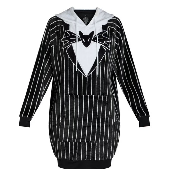 Disney Tops - Disney Nightmare Before Christmas Hoodie Pullover Lounger Jack Skellington XL
